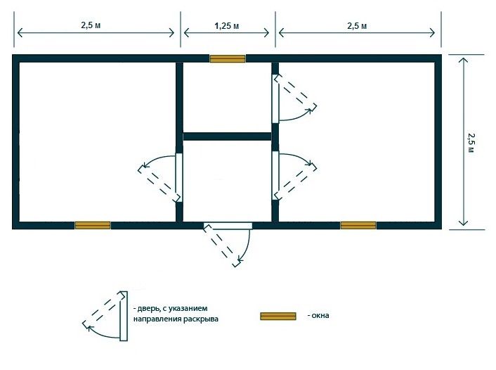 Планировка Дачный дом из sip панелей 2.5х6.25 первый и второй этаж